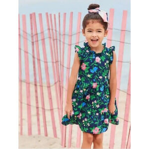 JANIE & JACK Floral Ruffle Sleeve Collar Hem Dress Sze 12‎ Garden Party Sold Out